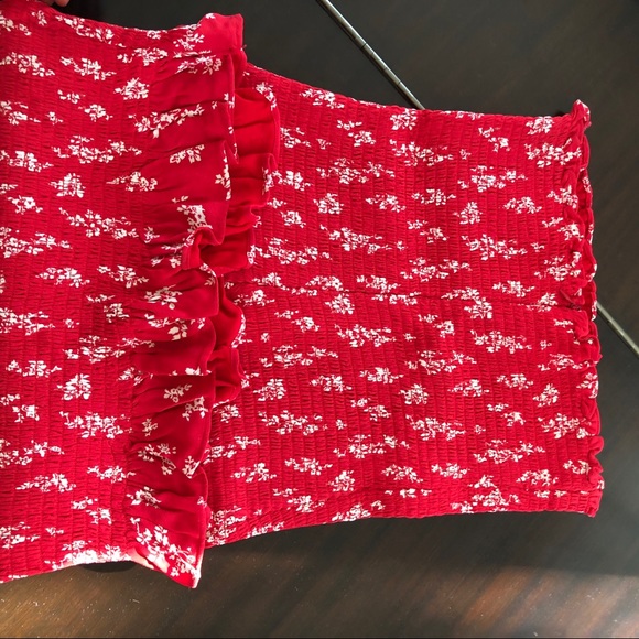 Reformation ruched strapless dress - Picture 4 of 4